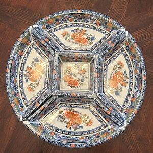 GUMP’S San Francisco 6 pc Lazy Susan.  Beautiful Japanese Floral design.  NWOT
